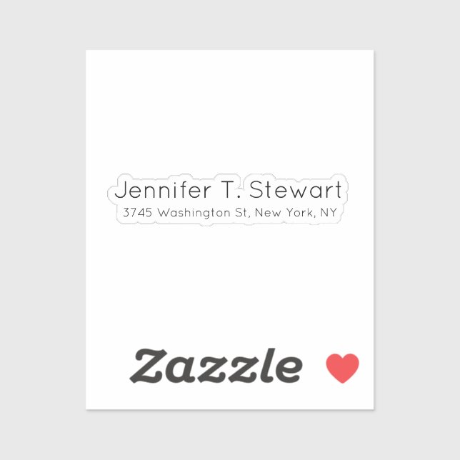 White Professional Elegant Simple Sticker (Sheet)