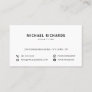 White professional modern custom logo social media business card