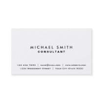White Professional Plain Elegant Modern Simple Business Card White Professional Plain Elegant Modern Simple Business Card