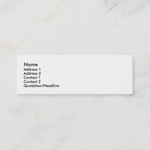 White Profile Card Business Card Templates