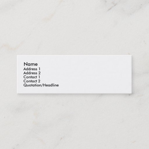 Customizable White Profile Card Business Card Templates