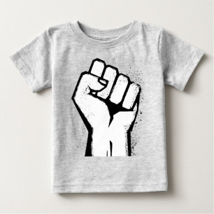 White Protest Fist Baby T-Shirt
