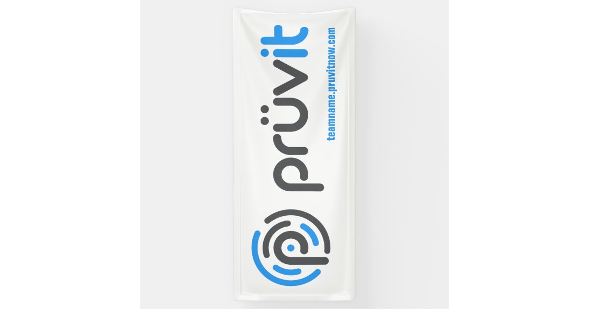 White pruvit banner Zazzle