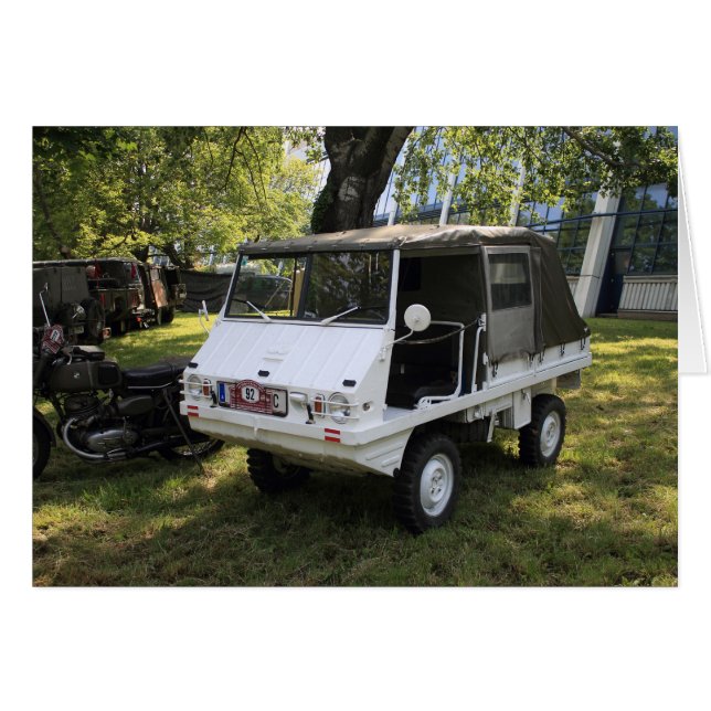 White Puch Haflinger Cards (Front Horizontal)