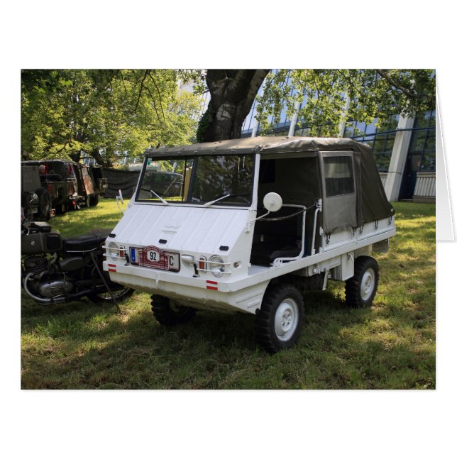 White Puch Haflinger Cards (Front Horizontal)