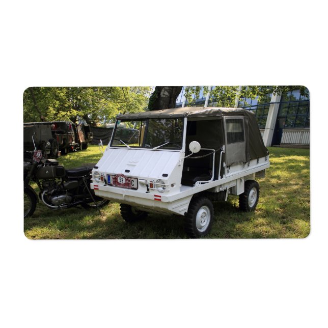 White Puch Haflinger Label (Front)