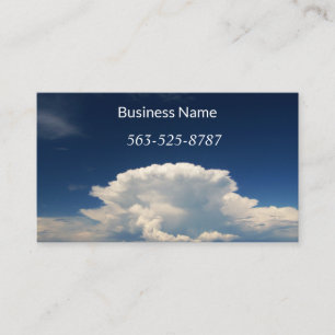 White Puffy Cloud Business Card