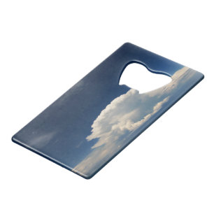 White Puffy Cloud Credit Card Bottle Opener
