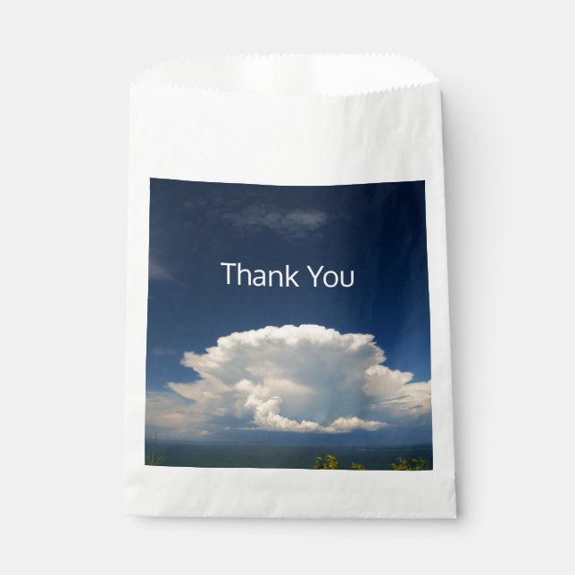 White Puffy Cloud         Favor Bag (Front)