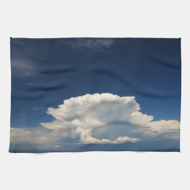 White Puffy Cloud             Kitchen Towel (Horizontal)