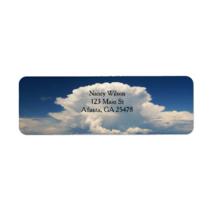 White Puffy Cloud Label