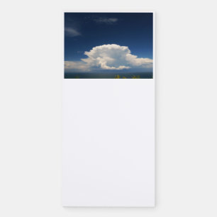 White Puffy Cloud Magnetic Notepad