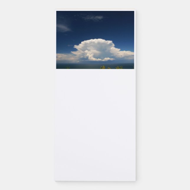 White Puffy Cloud               Magnetic Notepad (Front)