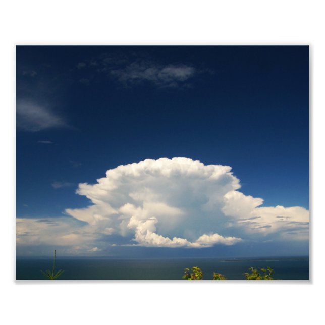 White Puffy Cloud Photo Print (Front)