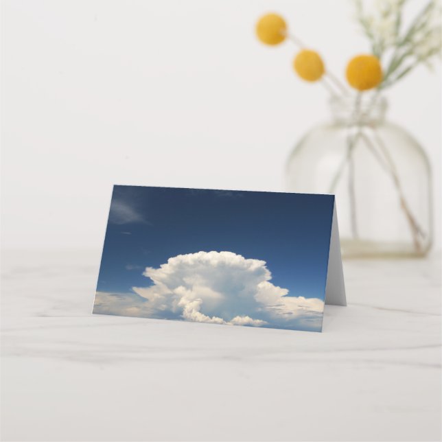 White Puffy Cloud              Place Card (Front)