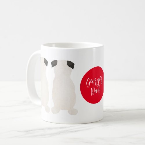 White Pug Coffee Mug for Dad