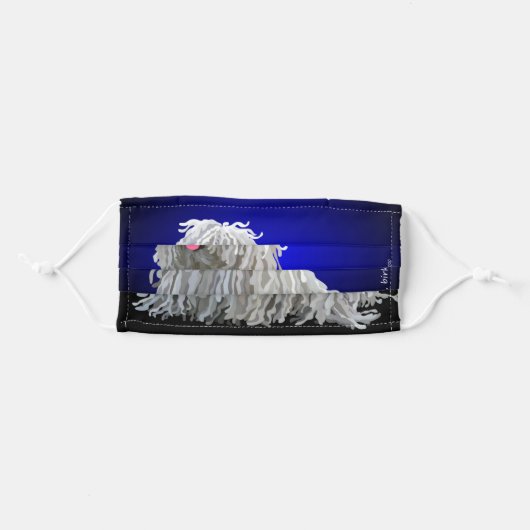 White Puli Mask by Holly & Birke (Front, Folded)