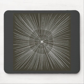 White Pulsating Strokes on Black Mousepads