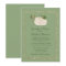 White Pumkin Green Wedding Invitation