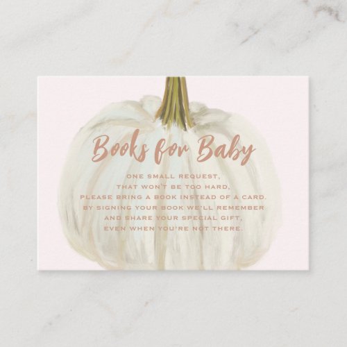 White Pumpkin Books for Baby Enclosure Card