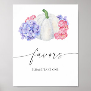 White pumpkin - bridal favors please take one  poster