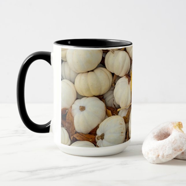 White Pumpkin Combo Mug (With Donut)