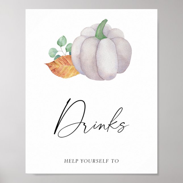 White pumpkin - Drinks  Poster (Front)