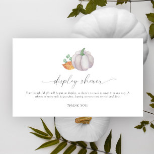 White pumpkin elegant - display shower enclosure card