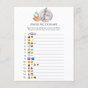 White pumpkin \ Emoji pictionary game