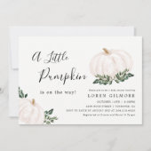 White Pumpkin Fall Baby Shower Invitation (Front)