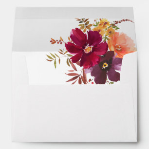 White Pumpkin Fall Floral Envelope 3