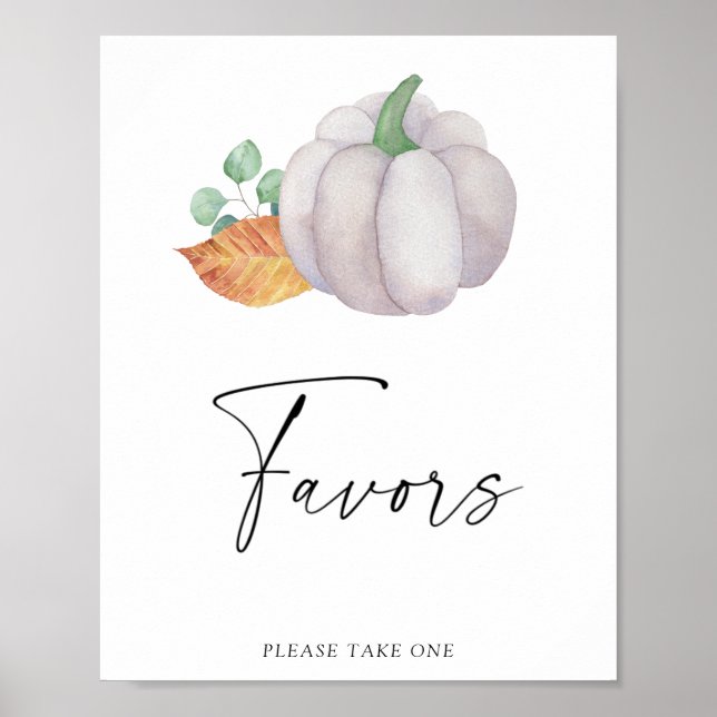 White pumpkin - Favors Poster (Front)