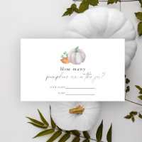 White pumpkin - Guess how many pumpkins game
