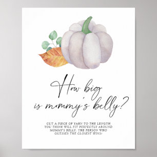 White pumpkin - how big is mommy's belly game poster