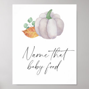 White pumpkin - name that baby food poster