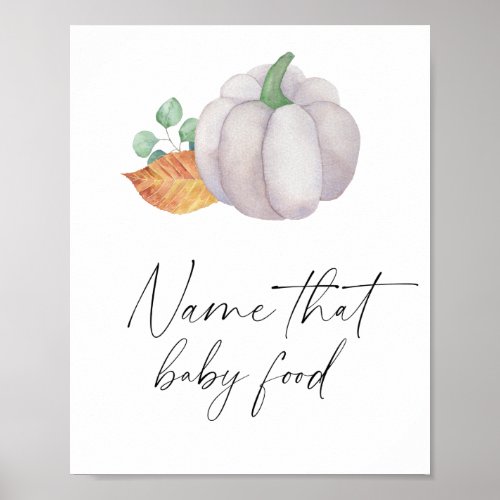 White pumpkin _ name that baby food poster