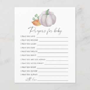 White pumpkin - Party game prayers for baby game