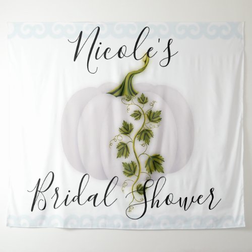 White Pumpkin Storybook Chic Fall Wedding Tapestry