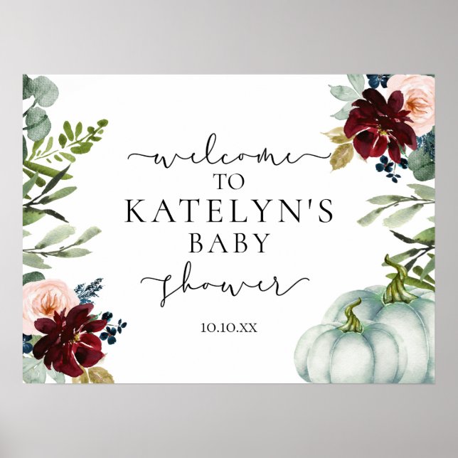 White Pumpkin Welcome Sign (Front)