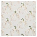 White Pumpkins Autumn Fabric