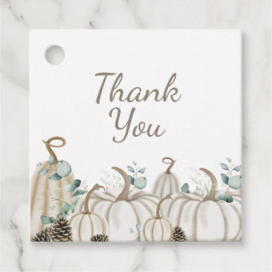 White Pumpkins Modern Farmhouse Thank You Favor Tags
