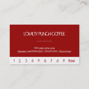 White Punch Loyalty Coffee Card