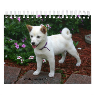 White Puppies Calendar