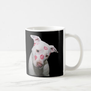 White Puppy Dog Love, Sealed with Lipstick Kisses Coffee Mug