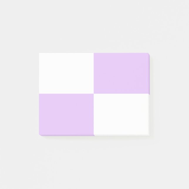 White purple checker pattern post-it notes (Front)