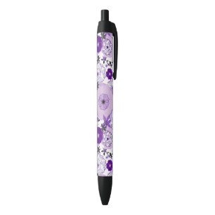 White Purple Flowers Gardener Spring Season Garden Pen