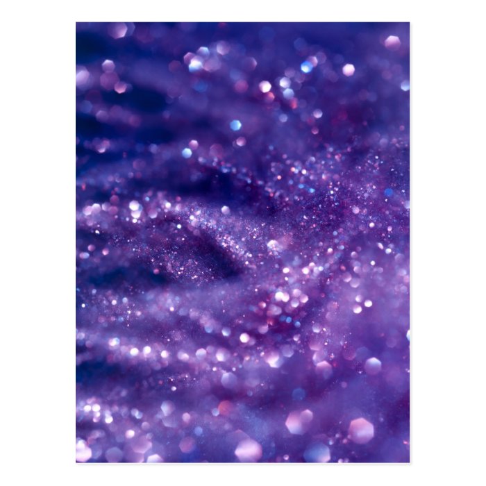 White & PURPLE GLITTER BOTEK SPACE FANTASY SCIENC Post Cards