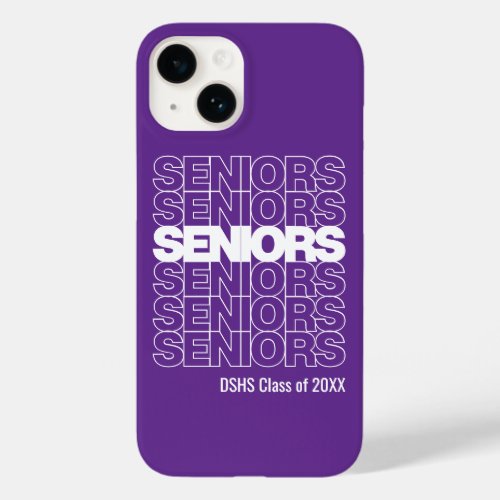 White  Purple Seniors Seniors Seniors Case_Mate iPhone 14 Case