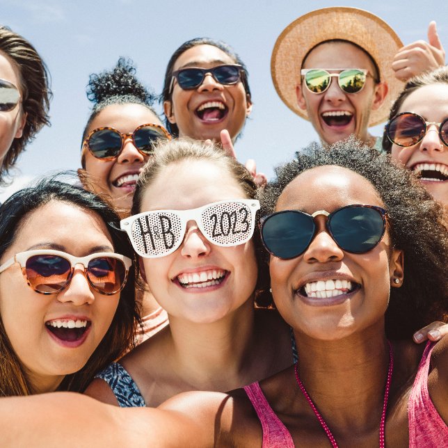 White "Put These on and Pose" Wedding Photo Trend Retro Sunglasses (Creator Uploaded)
