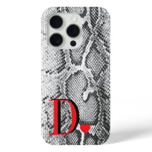 White Python Snake Skin - Rich Elegant Monogramed